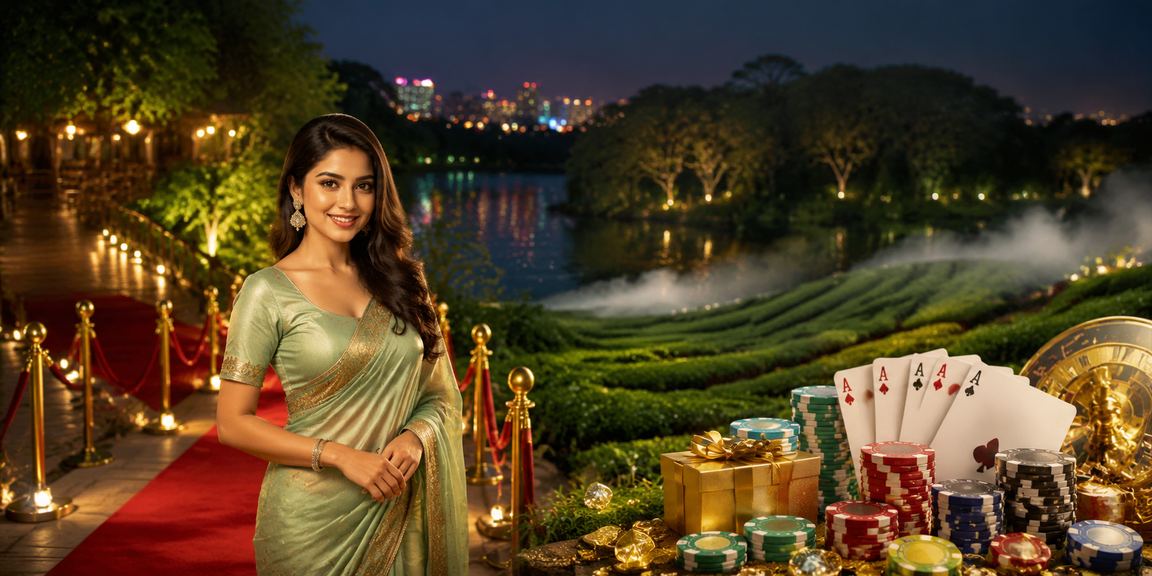 সিলেটের চা বাগানের পটভূমিতে pk 10 পোকার জ্যাকপট গেমের দৃশ্য